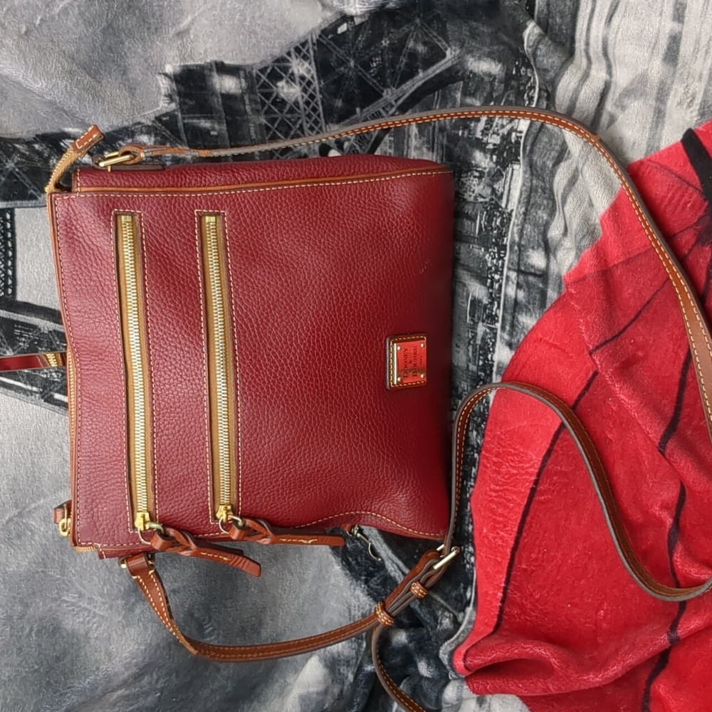 Dooney & Bourke Pebble Grain North South Triple Zip